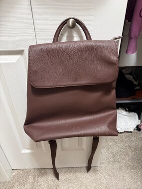 Matt & Nat Chocolate Brown Pebbled Vegan Backpack